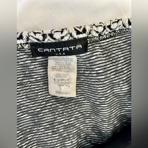 Cantata Maxi Dress Strapless Black Pleated Chiffon Skirt Tapestry Top Medium - Picture 15 of 15